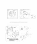Exhaust System Diagram and Parts List for 20X314-0110-E1  Briggs and Stratton Engine